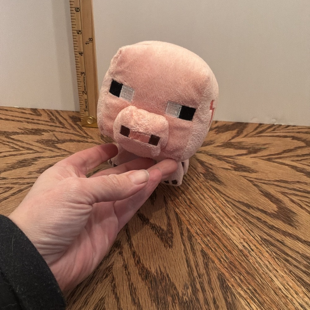 Minecraft 11"‎ Pink Pig Plush Toy Soft Stuffed 2016 Mojang Jinx